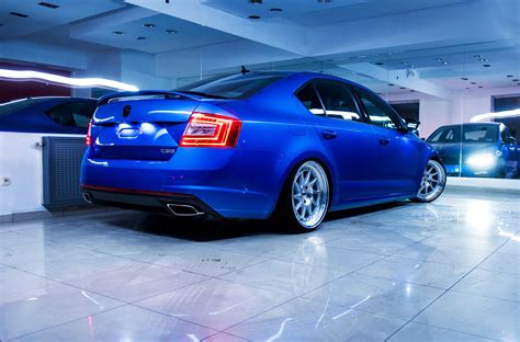 Custom Parts Giving Blue Skoda Octavia a Distinctive Appearance — CARiD.com Gallery