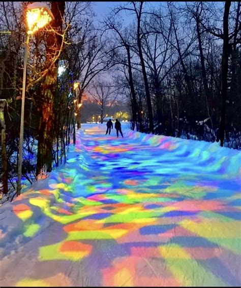 Ice skating trail in Edmonton, Alberta, Canada : pics