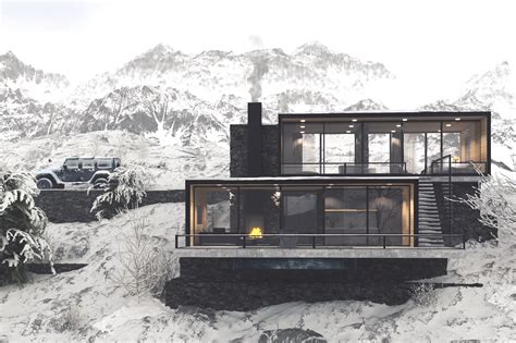 Winter House Design on Behance