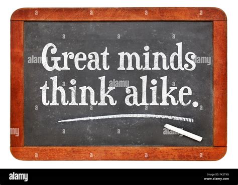 Great minds think alike hi-res stock photography and images - Alamy