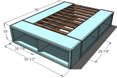 Full Size Bed Plans With Drawers PDF Woodworking