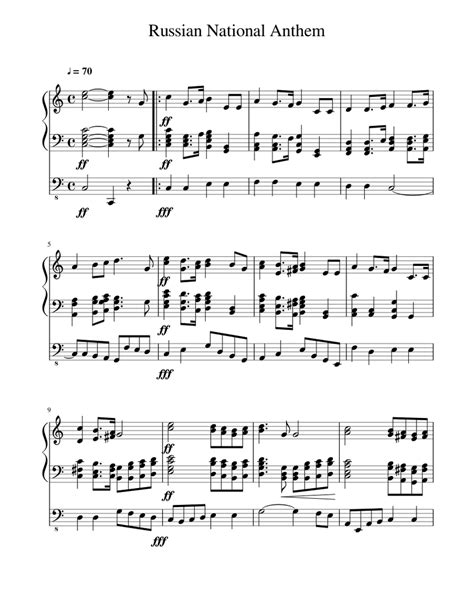 Russian National Anthem Sheet music for Organ (Solo) | Musescore.com