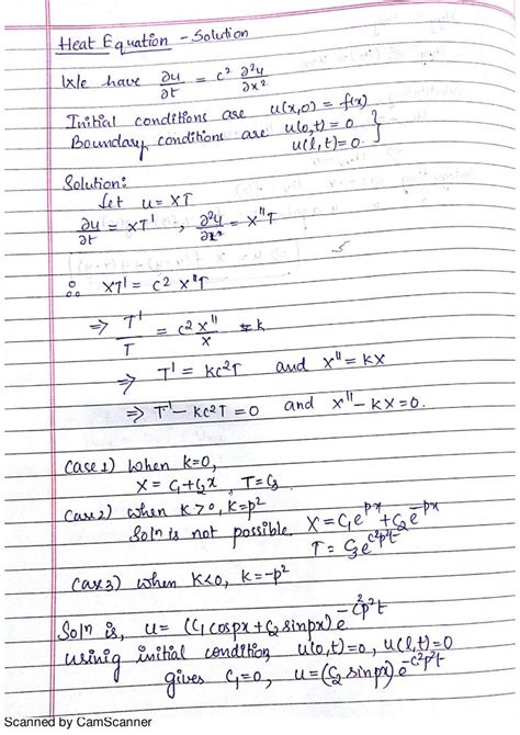 Solutions of heat equation and problems