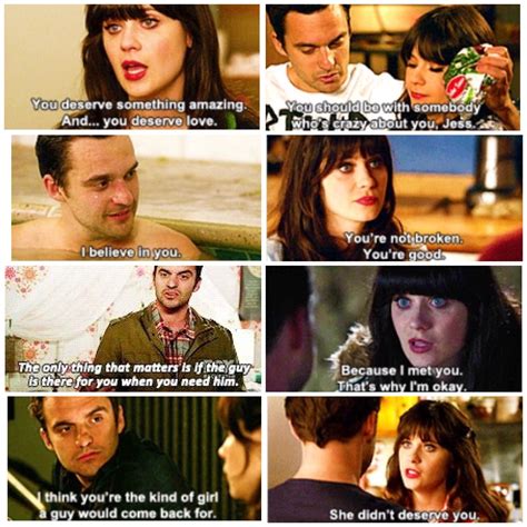 they were so perfect together before they even kissed🥺 | New girl quotes, New girl funny, Jess ...