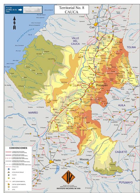 Cauca - Cauca road map | Gifex