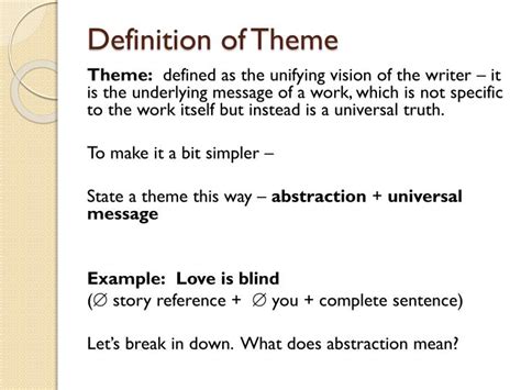 PPT - Process for Finding and Writing a Correct Statement of the Theme of a Short Story ...