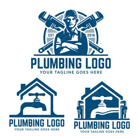 Premium Vector | Plumbing logo template