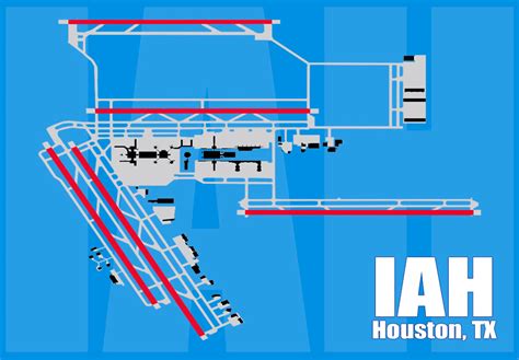 IAH Houston Airport Diagram Map Fridge Magnet (MM10027) – Photo Enrichments