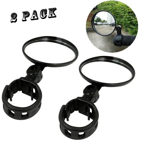 1 Pair Mini Handlebar End Glass Bike Mirrors Bicycle Cycling Folding ...