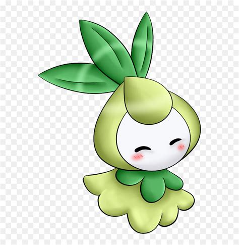 Green Pokemon With Leafs On Head, HD Png Download - vhv