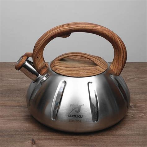 Whistling Tea Kettle-Stainless Steel/wood Accessories | Whistling tea kettle, Tea kettle, Kettle