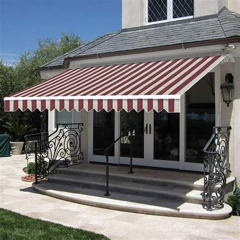 MCombo 13'x8' Manual Retractable Patio Awning Sunshade Shelter Window ...