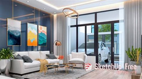 1289 Interior House Scene Sketchup Model Free Download | Interior ...