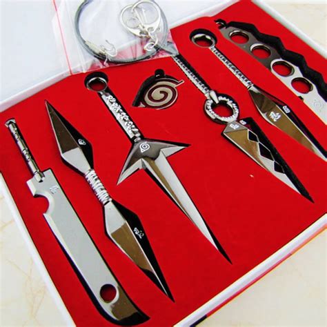 Aliexpress.com : Buy 7 Pcs NARUTO Mini Metal Weapons Model Hatake Kakashi Deidara Kunai Shuriken ...