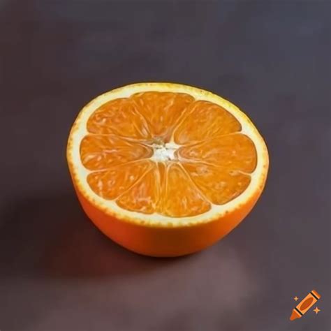 Sliced orange on a white background on Craiyon