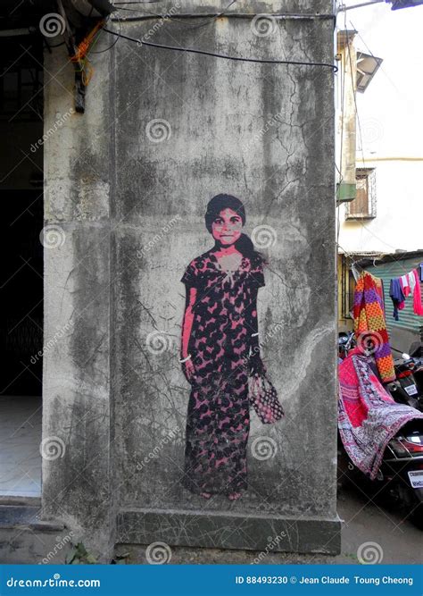 Graffit Art in Mumbai Small Lanes,Bandra. Editorial Image - Image of ...