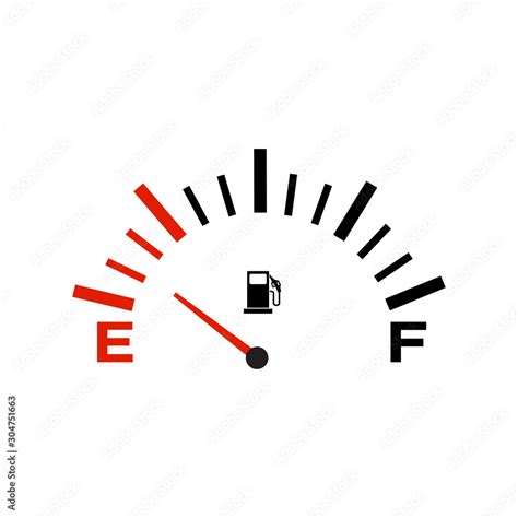 Fuel Gauge Icon Vector Stock Vector | Adobe Stock