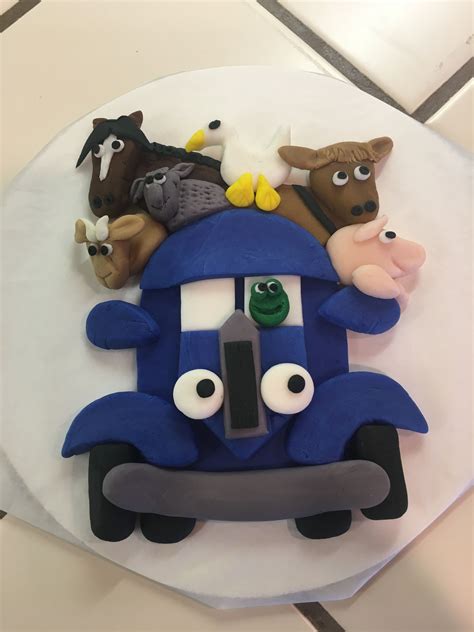 Little Blue Truck cake fondant topper | Truck birthday cakes, Birthday cake toppers, Little blue ...