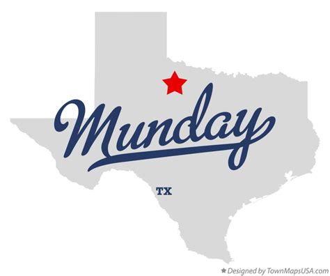 Map of Munday, TX, Texas