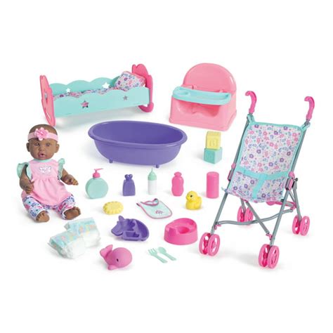 My Sweet Love Deluxe 14" Baby Doll Play Set, 23 Pieces, African ...