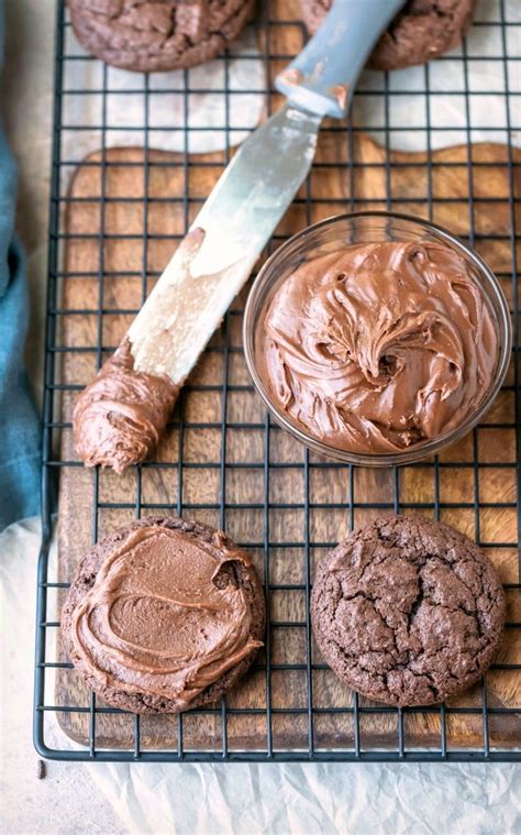 Chocolate Frosted Cookies - I Heart Eating