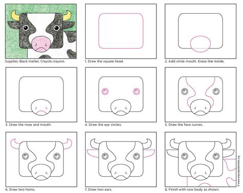 Cow Head - Art Projects for Kids