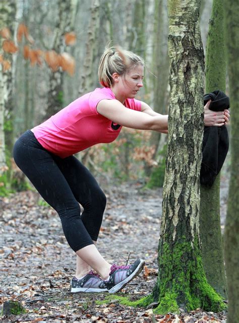 Gemma Atkinson Workout - Running in Forest Essex, January 2015 • CelebMafia