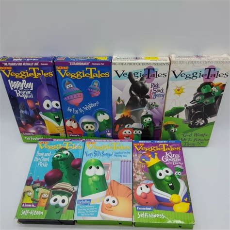 VEGGIETALES VHS LOT of 7 Larryboy and the Rumor Weed Very Silly Songs Vintage EUR 17,19 ...