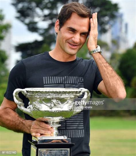 595 Roger Federer Australian Open 2018 Trophy Stock Photos, High-Res Pictures, and Images ...