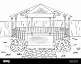 Gazebo Drawing Plans Building Construction Rotunda 2d Details Unique  sketch template