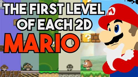 The First Level of each 2D Mario Game. - YouTube