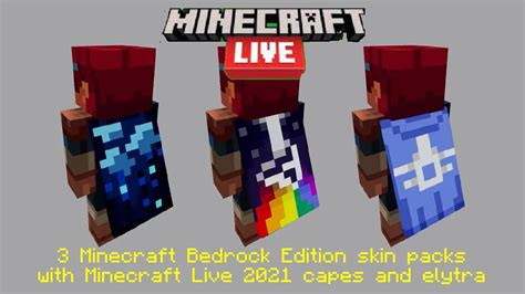 (Minecon 2021 capes) Minecraft live 2021 capes skin packs for bedrock ...