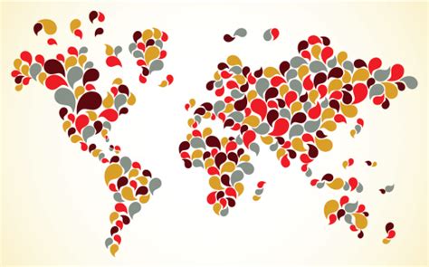 Diversity Food World Map Stock Illustration - Download Image Now - iStock