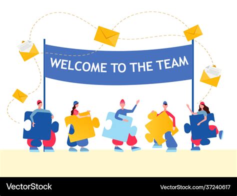 Welcome to team concept Royalty Free Vector Image