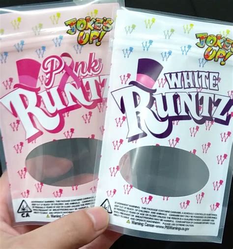 (5)PINK RUNTZ BAG - (5) WHITE RUNTZ BAGS NO STICKER x 10 - Gift Bags