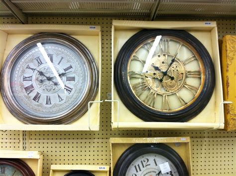 Large wall clocks at Hobby Lobby