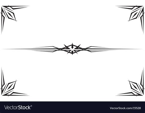 Tribal border and banner Royalty Free Vector Image - VectorStock