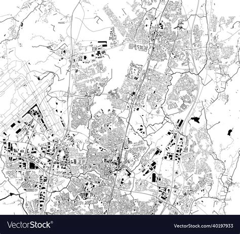 Map of the city vantaa finland Royalty Free Vector Image