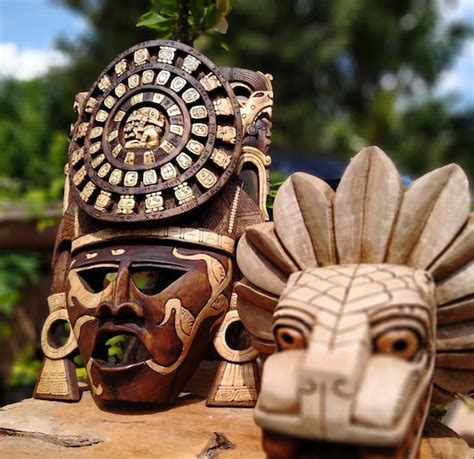 Prehispanic Wooden Mask Mayan Culture Mexican Wall Art Hand - Etsy