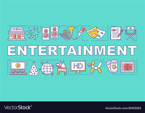 Entertainment word concepts banner show business Vector Image