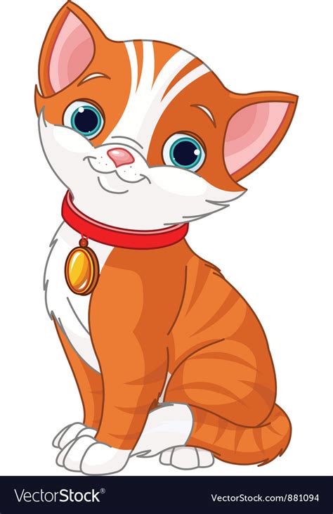 Cute cat Royalty Free Vector Image - VectorStock