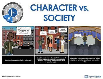 Character vs. Society - Man vs. Society Poster by Storyboard That