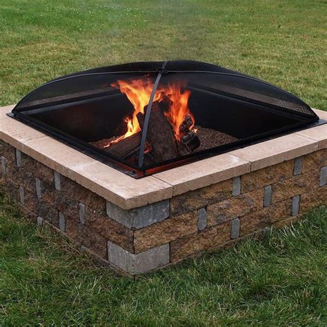 Sunnydaze Decor 7.5-lb Black Steel Gas Fire Pit Spark Screen in the Fire Pit Accessories ...