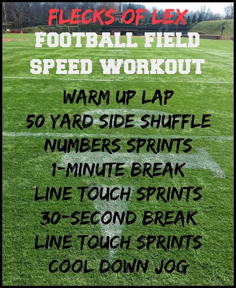 Workout Wednesday: Football Field Speed Workout - Flecks of Lex