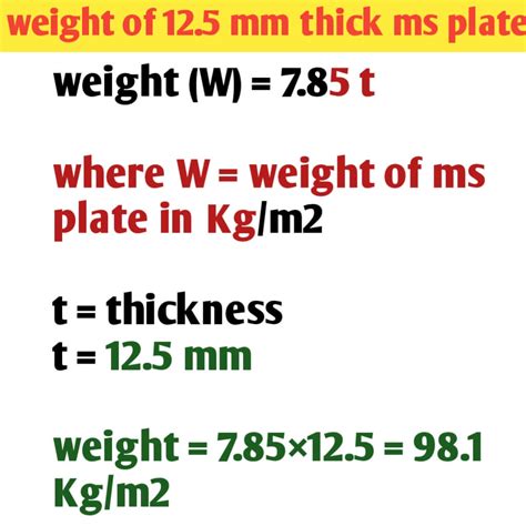 Weight of ms plate | Unit weight of ms plate - Civil Sir