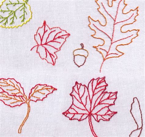 Embroidery Designs Leaf | Hand Embroidery