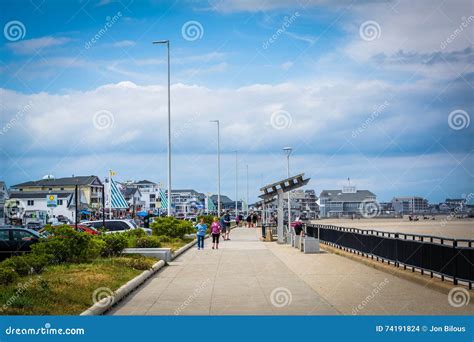 Beachfront Boardwalk in Hampton Beach, New Hampshire. Editorial Stock ...