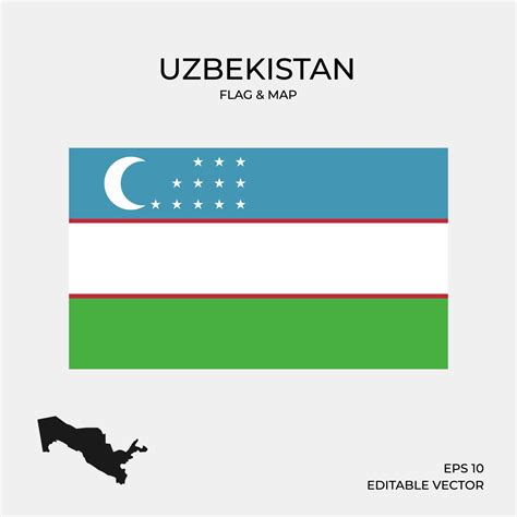 Uzbekistan flag and map 2046240 Vector Art at Vecteezy