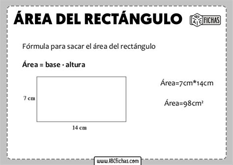 Area del rectangulo formula - ABC Fichas