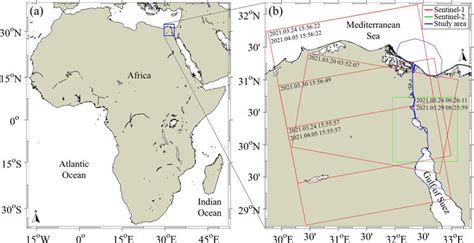 Map of the study area showing the Suez Canal with boundaries of... | Download Scientific Diagram